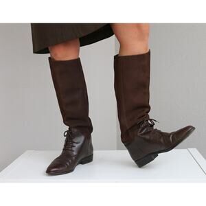 1990's Vintage Seychelles Equestrian Leather Knee High Boots Women's 9 to 9-1/2